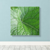 グリーンリーフ静脈詳細 キャンバスプリント (インサイチュ (ウッドフロア))