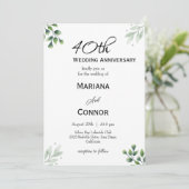 グリーンリーフ40周年結婚記念 招待状 (スタンド正面)