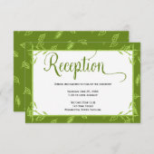 グリーンリーフ ウェディング レセプション カード (正面/裏面)