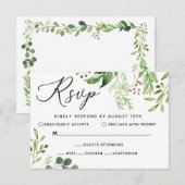 グリーンリーフ ウェディング 返信カード (正面/裏面)