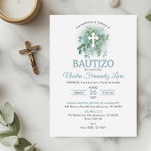グリーンリーフ・エレガント洗礼の招待状 招待状