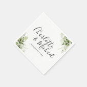 グリーンリーフ エレガント シグネチャー スクリプト スタンダードカクテルナプキン (角)