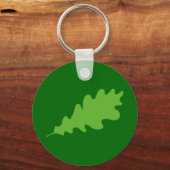 グリーンリーフ、オークツリーリーフデザイン。 キーホルダー (正面)