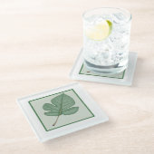 グリーンリーフ ガラスコースター (アングル)