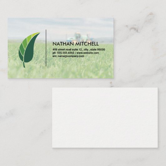 グリーンリーフ/ファームとトラクター 名刺 (正面/裏面)