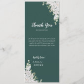 グリーンリーフ フローラル サンクス＆ウェディングメニュー プログラム (裏面)