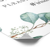 グリーンリーフ ラブをシェアする タグ フォト ウェディング ポスター (角)