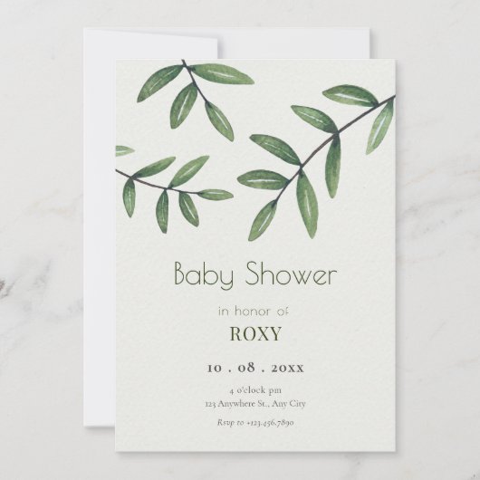 グリーンリーフ 招待状 (正面)