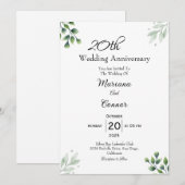 グリーンリーフ 結婚20周年記念  招待状 (正面/裏面)