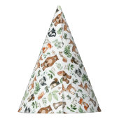 グリーンリーブウッドランドアニマルズベアーシカキツネ誕生日 パーティーハット (裏面)