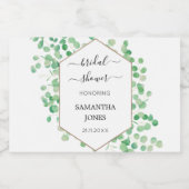 グリーンリーブライダルシャワーエレガントミニ スパークリングワインラベル (シングルラベル)