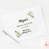 グリーンリーブライダルシャワーシール |お気に感謝してい入り スクエアシール (封筒)