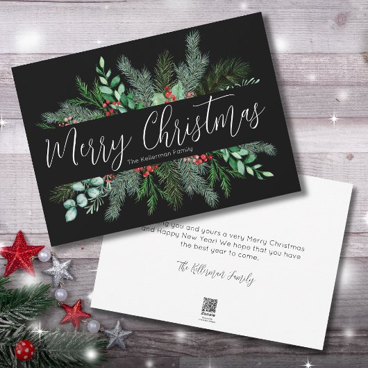 グリーンリーブラッククリスマス シーズンカード