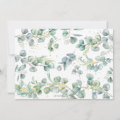 グリーンリーブルーエレファントバプテスマ《キリスト教》洗礼式や命名式写真 招待状 (裏面)