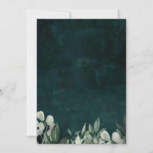 グリーンリーブーケ結婚ズスイート 招待状 (裏面)