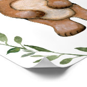 グリーンリーベアウッドランドアニマルズ子供部屋ウォールアート ポスター (角)