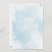 グリーンリーベアーブルーフローラボーイベビーシャワー 招待状 (裏面)