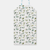 グリーンリーベアーベビーシャワーメッセージカード ギフトタグ (裏面)