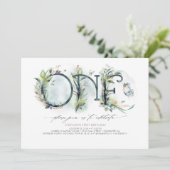 グリーンリーベビーの1st誕生日招待状 – ニュートラル 招待状 (スタンド正面)