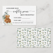 グリーンリーベビーゲームカードに装着する安全ピンの数 プレイスカード (正面/裏面)