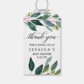 グリーンリーベビーシャワーメッセージカード ギフトタグ (正面)