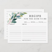 グリーンリーベビーシャワーレシピカード ポストカード (正面/裏面)