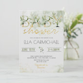 グリーンリーベビーシャワー招待状 招待状 (スタンド正面)