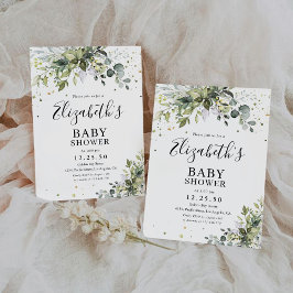 グリーンリーベビーシャワー招待状 招待状