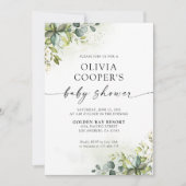グリーンリーベビーシャワー招待状 招待状 (正面)