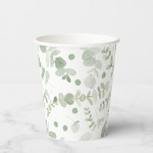 グリーンリーベビーシャワー紙カップ 紙コップ (裏面)