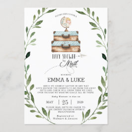 グリーンリーベビーシャワーbyメール長距離少年 招待状