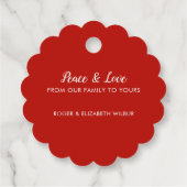 グリーンリーベリークリスマスタイポグラフィブラック フェイバータグ (裏面)