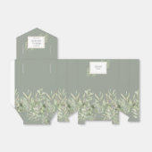 グリーンリーベージュセージグリーンブライダルシャワー フェイバーボックス (折り畳みなし)