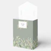 グリーンリーベージュセージグリーンブライダルシャワー フェイバーボックス (オープン)