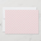 グリーンリーホリーブーケフォトホリデーピンク誕生 案内状 (裏面)