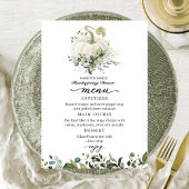 グリーンリーホワイトカボチャ感謝祭ディナーメニュー サンキューカード