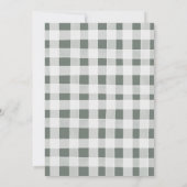 グリーンリーホワイトパンプキンボーイファースト誕生日 招待状 (裏面)