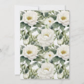 グリーンリーホワイトフローラ結婚式招待状 招待状 (裏面)