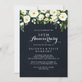 グリーンリーホワイトフローラ結婚50周年 招待状 (正面)