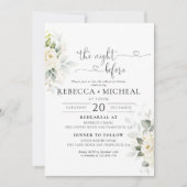 グリーンリーホワイトローズザナイトウィーク招待状 招待状 (正面)