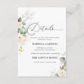 グリーンリーホワイトローズ結婚ズ詳細 エンクロージャーカード (正面)