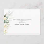 グリーンリーホワイトローズ結婚ズ詳細 エンクロージャーカード (裏面)