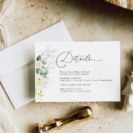 グリーンリーホワイトローズ結婚ズ詳細 エンクロージャーカード