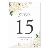 グリーンリーホワイトローズ結婚フローラのテーブル番号 テーブルナンバー (正面)