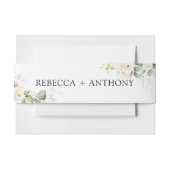 グリーンリーホワイトローゼス結婚式招待状ベリーバンド 招待状ベリーバンド (正面例)