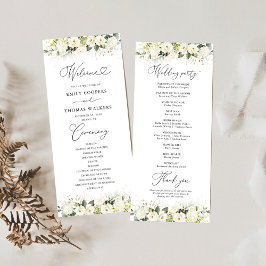 グリーンリーホワイトローゼス結婚式 プログラム