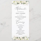 グリーンリーホワイトローゼス結婚式 プログラム (正面)