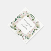 グリーンリーボホトロピカルフローラ名 スタンダードカクテルナプキン (角)