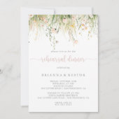グリーンリーボホワイルドフラワーリハーサルディナー 招待状 (正面)