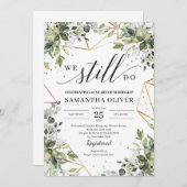 グリーンリーボホ我々はまだ緑のユーカリ金ゴールドをする 招待状 (正面/裏面)